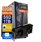 Pc Gamer Computador Cpu Ryzen 7 5700X / SSD 1TB M2 NVME / 32gb Memória Ram Ddr4 / Rtx 3060TI 8GB