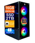 Pc Gamer Cpu Ryzen 5 5600g, Ssd 2Tb M.2 Nvme, 16gb Memória Ram Ddr4, Windows 11 Pro - Tech Power Shop