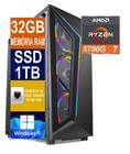 Pc Gamer Cpu Ryzen 7 5700G / Ssd 1Tb M2 / 32Gb Memória Ddr4 - Tech Power