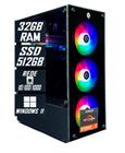 Pc Gamer Cpu Ryzen7 5700g, Ssd 512Gb M.2 Nvme, 32gb Memória Ram Ddr4, Windows 11 Pro - Tech Power Shop