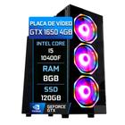 PC Gamer Fácil Intel Core i5 10400f (Décima geração) 8GB DDR4 3000MHz GTX 1650 4GB SSD 120GB Fonte 500W