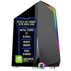 Pc Gamer Fácil Intel Core i7 3.4GHz 16GB SSD 240GB GTX 1650 4gb - Fonte 500W