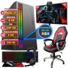 Pc Gamer Intel I7 8gb Ssd 240gb Placa De Video de 4gb Kit Monitor Cadeira - Xblue TECH