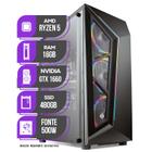 PC Gamer Mancer, AMD Ryzen 5 5500, GTX 1660 SUPER 6GB, 16GB DDR4, SSD 480GB, Fonte 500W 80 Plus