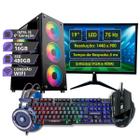 PC Gamer MRP Informática Completo Processador Intel Core I5 6ª Geração 16gb SSD 480gb Fonte 500W Windows 10 Monitor 19 LED - Mrp Informatica