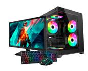 Pc gamer ryzen 5 2400g ssd 256gb +500gb hd 16gb ram fonte 500w 80 plus gabinete black box + monitor 19 hd led hdmi kit teclado e mouse game viper - KLV