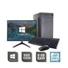 PC Home Office Completo Intel Core i3 3.30 GHz/ Memória 8Gb DDR3 / SSD 120Gb / Monitor HDMI / Combo Teclado e Mouse