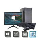 PC Home Office Intel Core i5 3.60GHz / Memória 8Gb DDR3 / SSD 120Gb / Monitor HDMI / Combo Teclado e Mouse