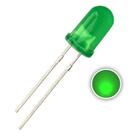 Pct 10 Conector Botão Led Difuso 5mm Cor Verde