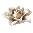 Peca decorativa de ceramica - flor branca 14cm x 13,5cm x 6c
