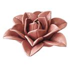 Peça decorativa de cerâmica - flor rosa 13,4cm x 13,4cm x 6, - dl0048