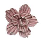 Peça decorativa de mesa em ceramica - flor rosa