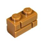 Peças LEGO: Pedra de Perfil de Maçonaria 1x2 na Cor Areia (Bege Médio) x20