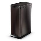 Pedal de passo de aço inoxidável Trash Can Home Zone Living 45L