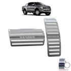 Pedaleira automático ford ranger 2013 até 2016 aço inox