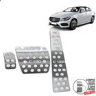 Pedaleira Automático Inox Mercedes C180 2015 A 2021 Prata - JR