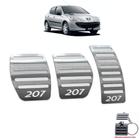 Pedaleira peugeot 207 manual 2009 até 2015 aço inox