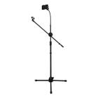 Pedestal microfone girafa smart c/ suporte smartfone sm-030b