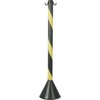 Pedestal Pvc 90Cm Plastcor Preto/Amarelo - Kit C/4