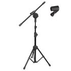 Pedestal Suporte Para Microfone Compacto 2 níveis c/Cachimbo