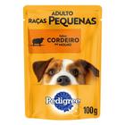 Pedigree sachê adultos raças pequenas cordeiro ao molho 100g