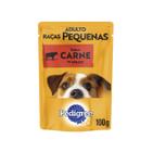 Pedigree Sachê Cães Adultos Pequenos Sabor Carne 100g Alimento Úmido