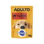 Pedigree Sachê Cães Adultos Sabor Carne 100g Ração Úmida