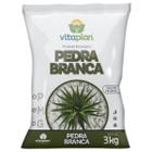 Pedra Decorativa Brita Branca Média (3kg) VITAPLAN