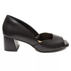 Peep Toe Feminino Neftali em Couro Bico Quadrado 503