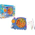 Pega Peixe Trenzinho Pescaria Divertida A Pilha C/ Som Azul - Wellkids