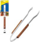 Pegador De Churrasco De Inox Cabo Madeira Longo 38Cm - Western