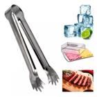 Pegador de Gelo Inox Utensílio Universal Salada Fruta Churrasco Carne Rodízio Profissional