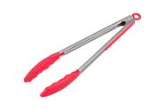 Pegador Inox C/ Ponta Em Silicone Vermelho 30cm