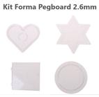 Pegboard 2.6mm Hama Beads Kit com 4 Formas