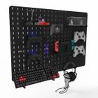 Pegboard MDF Organizador Setup Gamer Home Office Preto 59x89