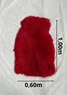 Pelego de Carneiro(Ovelha) com Lã Natural vermelho tingido