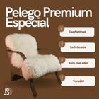 Pelego Natural de Ovelha Premium Raro 120cm x 75cm