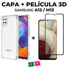 Película De Vidro 3d Galaxy A12 / M12 + Capa Antiimpacto