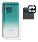 Película Skin Verso Fibra de Carbono Para Samsung Galaxy M62 + Película da Câmera