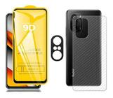 Película Vidro 3d+ Câmera +skin Carbono Compatível Com Xiaomi Poco F3