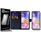 Pelicula Vidro 3D + Capa Carteira PRETA compativel Galaxy A23 4G A235 6.6 - Cell In Power25