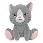 Pelúcia Amigo Pet Gato Cinza 40Cm Brinquedo Fofinho Macio