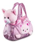 Pelucia Bolsa Cutie Handbags Gato Rosa Multikids Cor Rosa Gato - MULTILASER