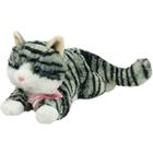 Pelucia Gatinho Deitado Cinza 25cm - Bbr3392 Bbr