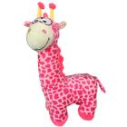 Pelúcia Girafinha Rosa Squish Pals Grande Colecionável 50cm - Toyng