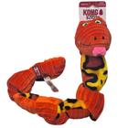 Pelúcia Kong Knots Snake Cobra Brinquedo Interativo Corda Com Nós Internos e Apitos Para Caes de Médio e Grande Porte - Laranja
