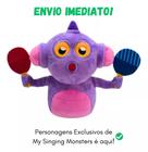 Pelúcia Pingpong Macaquinho Roxo Monstro My Singing Monsters