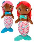 Pelúcia Sereia Grande Amigos Do Coração Ursinho Rosa 50cm Infantil Brinquedo DM Toys