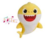 Pelúcia Tubarão Baby Shark Musical Amarelo Anti-alérgico