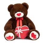 Pelúcia Ursinho Teddy HollyHome 90cm - Com Coração Vermelho